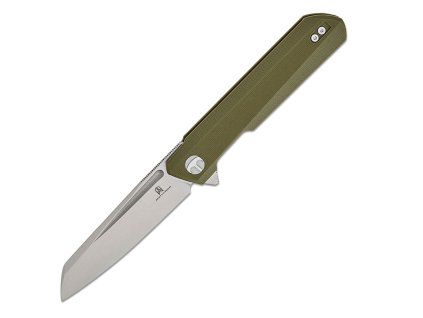bestechman dundee sheepfoot stonewash magnacut green g10
